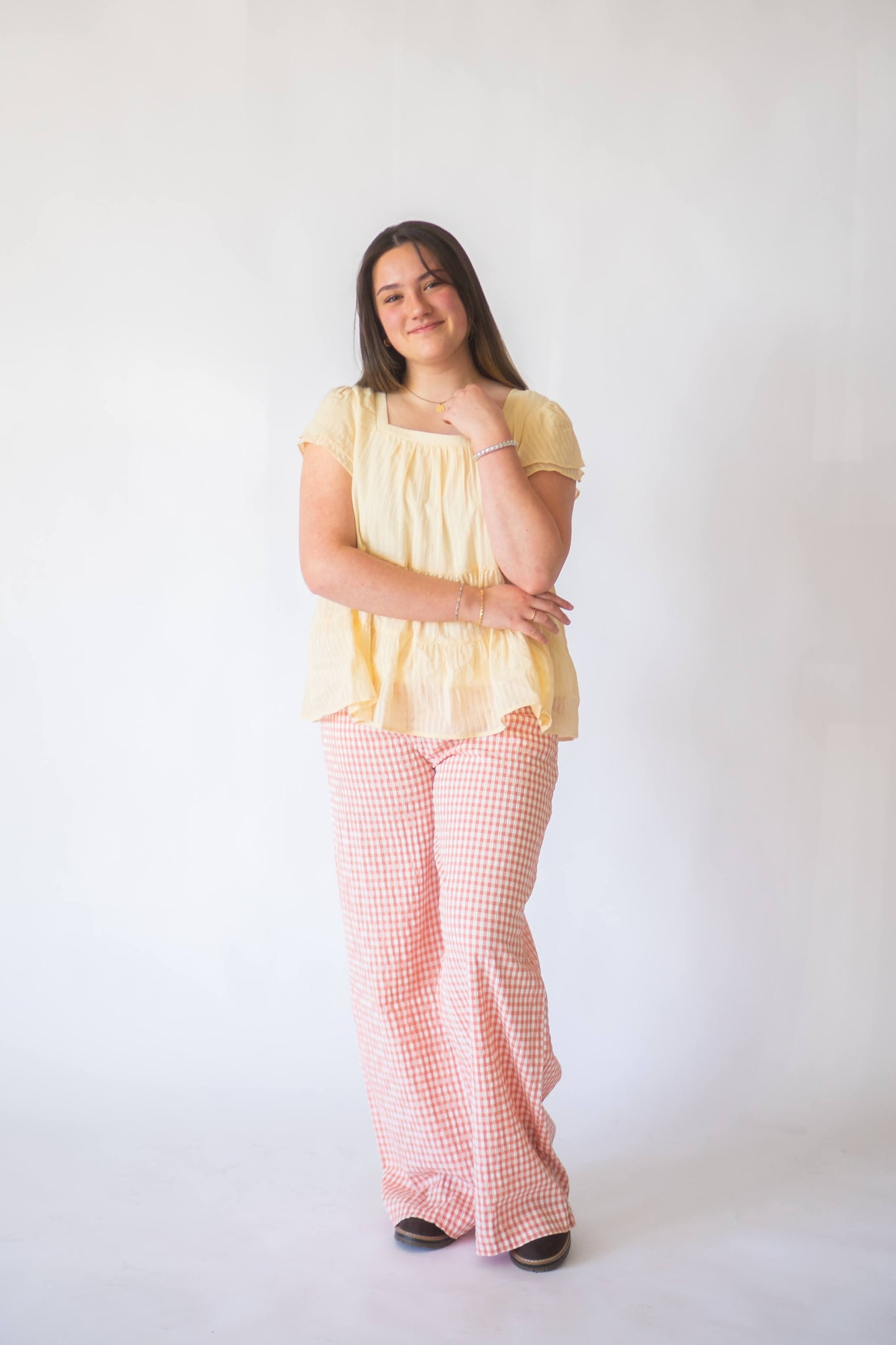 Delilah Tiered Blouse in Cream