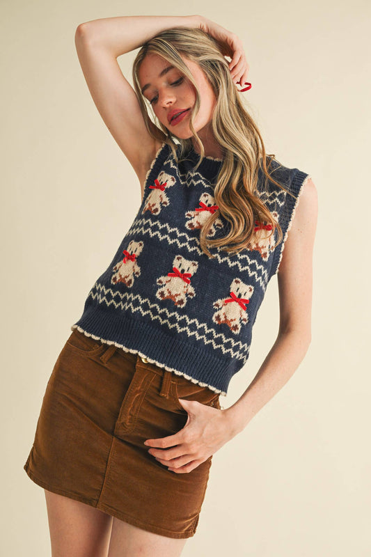 Fern Teddy Bear Sweater Vest
