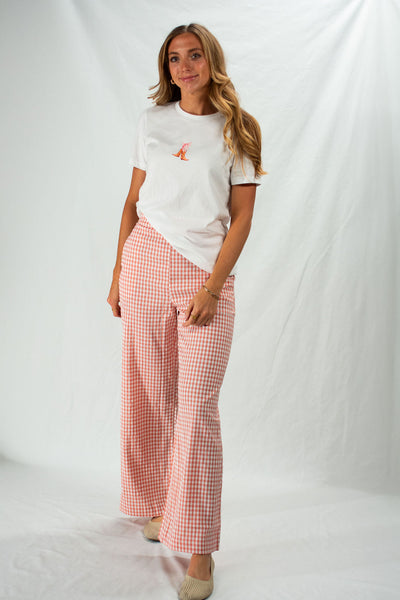 パンツ Gentle Fullness Check Pants Checkered Wide Leg Pants – Charming Charlie