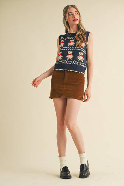 Fern Teddy Bear Sweater Vest